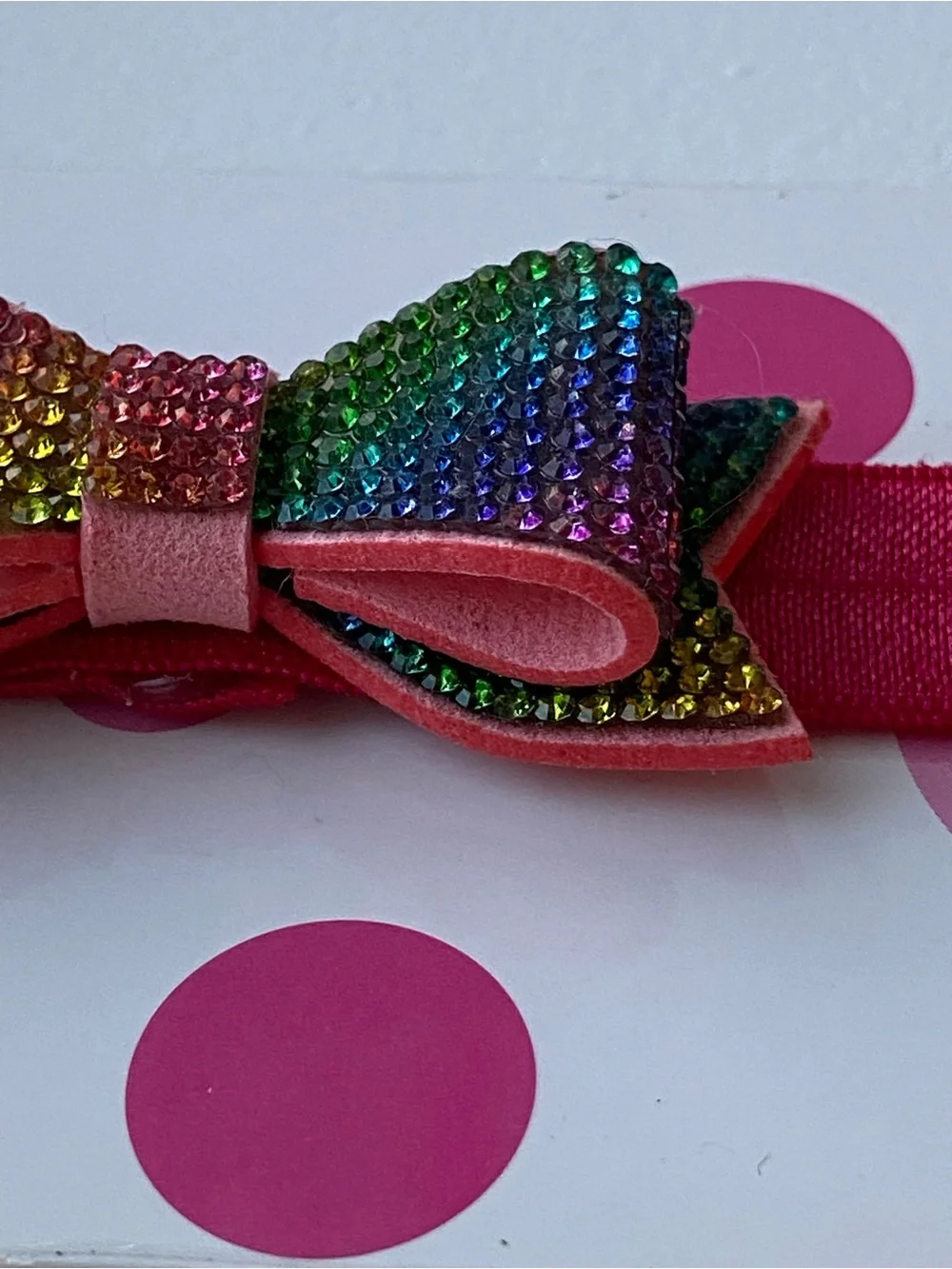 Baby Headband Swarovski Elements Bow Pink New Bari Lynn Soft! NWT Colorful $17